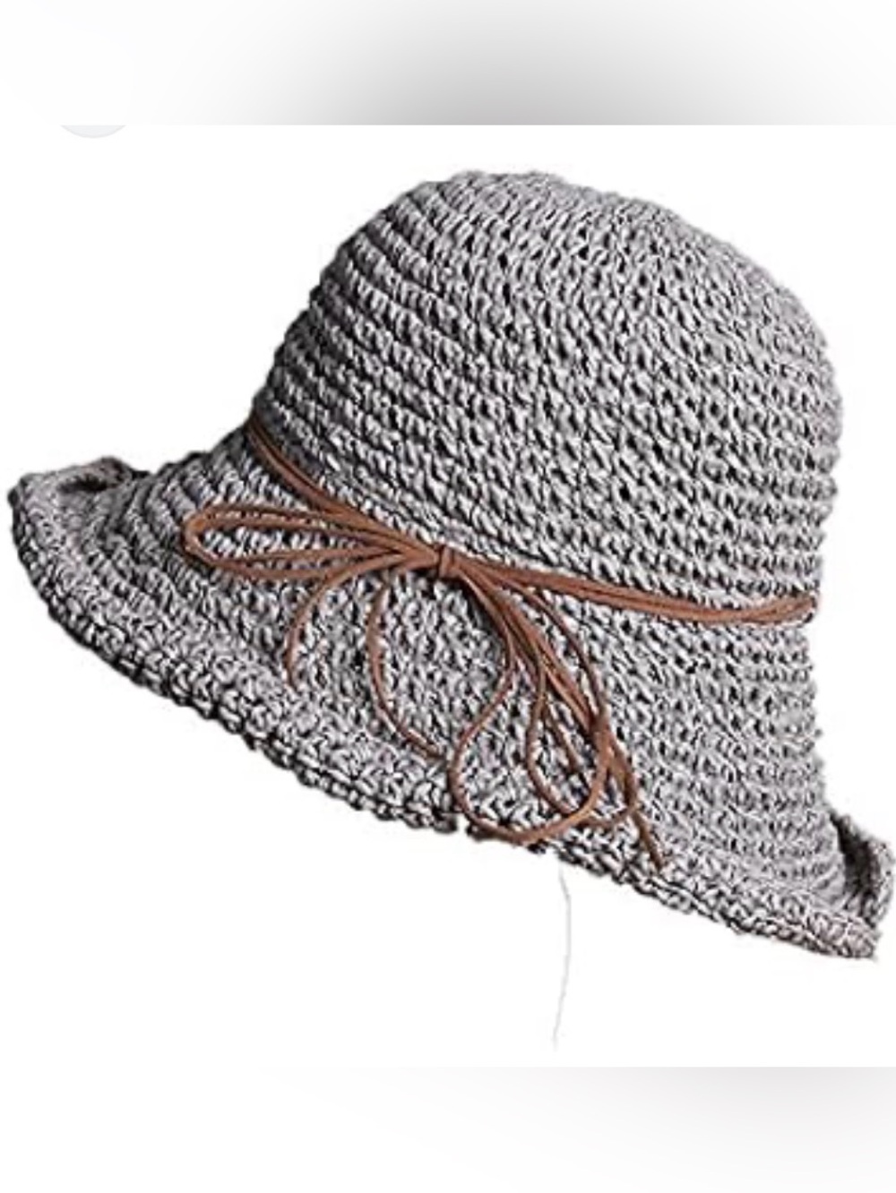 Coconut Creek Foldable Summer Sun Hat  Brown Tie 100% Paper